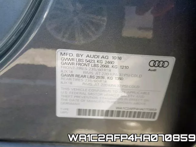 WA1C2AFP4HA070859 фото 2