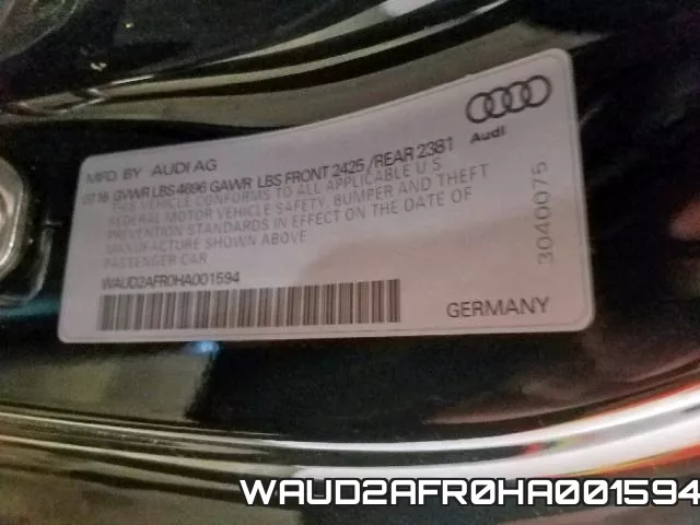 WAUD2AFR0HA001594 фото 2
