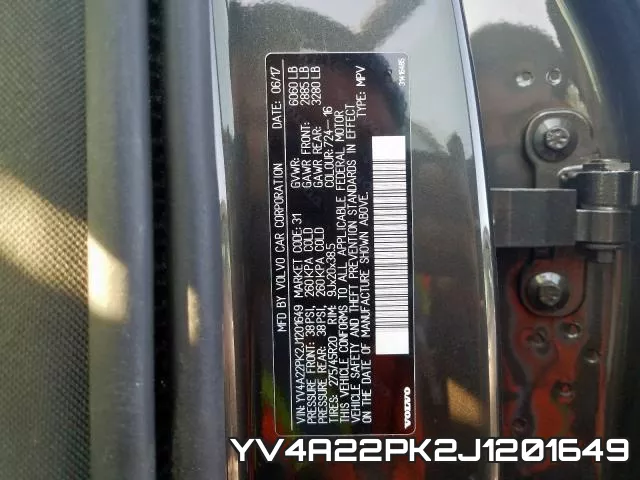 YV4A22PK2J1201649 фото 2