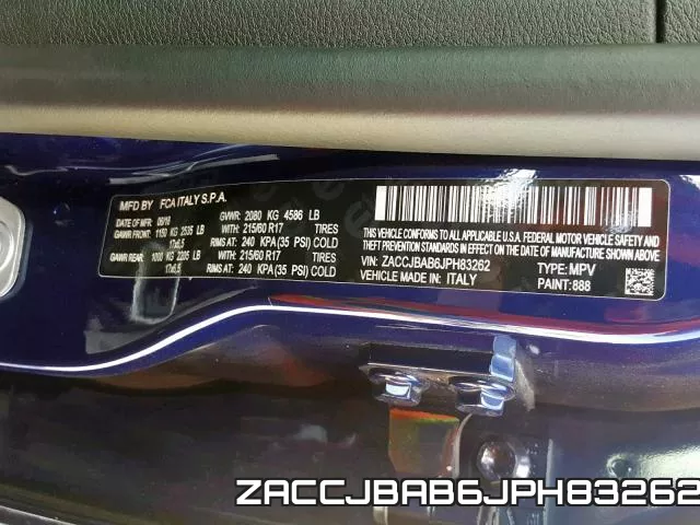 ZACCJBAB6JPH83262 фото 2
