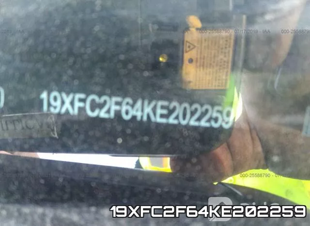 19XFC2F64KE202259 фото 10