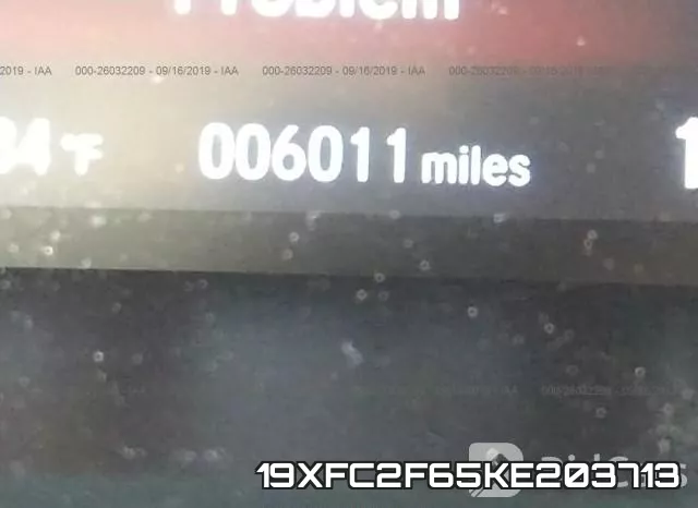 19XFC2F65KE203713 фото 8