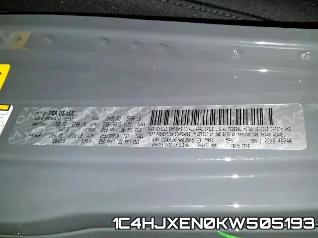 1C4HJXEN0KW505193 фото 2