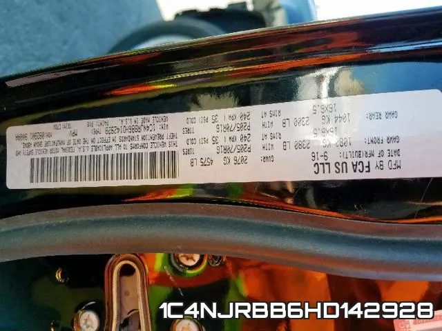 1C4NJRBB6HD142928 фото 2