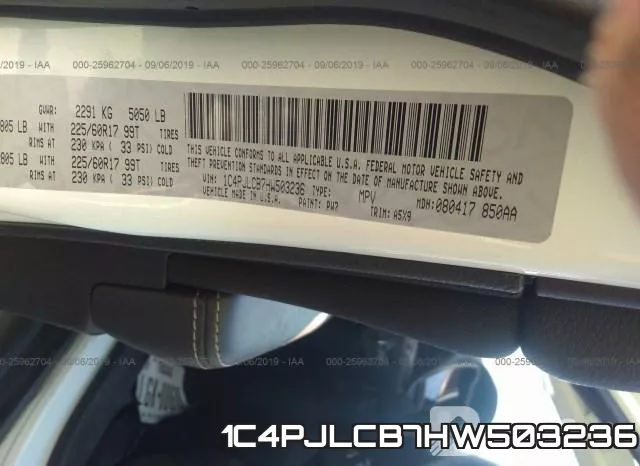 1C4PJLCB7HW503236 фото 10