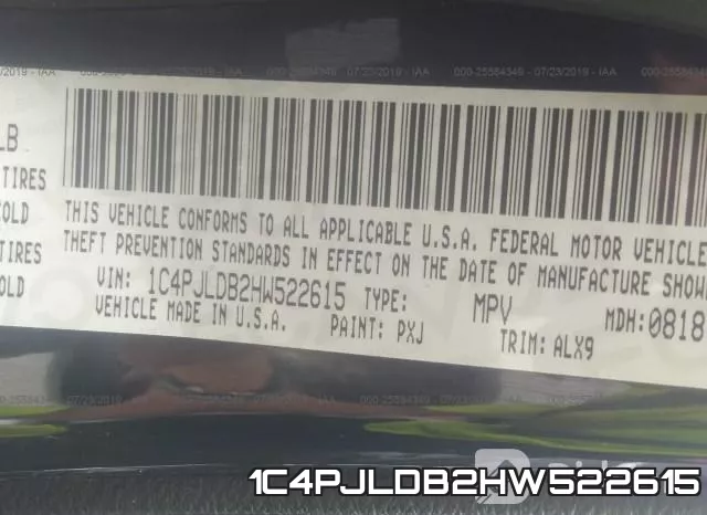 1C4PJLDB2HW522615 фото 10