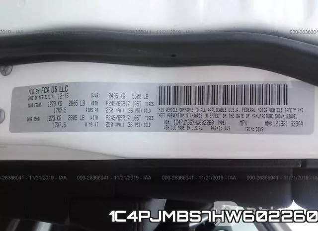 1C4PJMBS7HW602260 фото 10