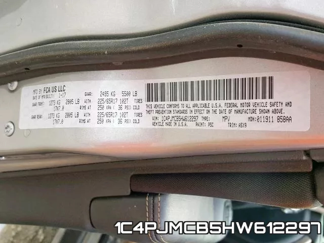 1C4PJMCB5HW612297 фото 2