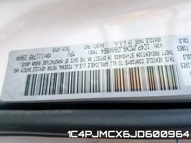 1C4PJMCX6JD600964 фото 2
