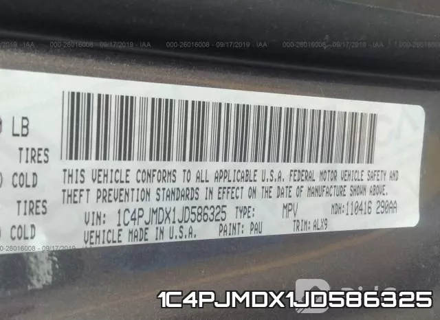 1C4PJMDX1JD586325 фото 10