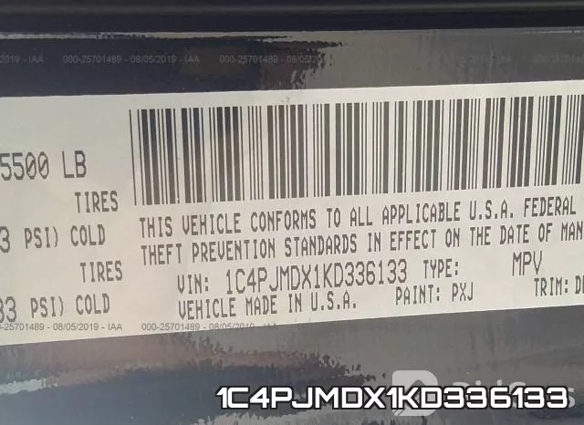 1C4PJMDX1KD336133 фото 10