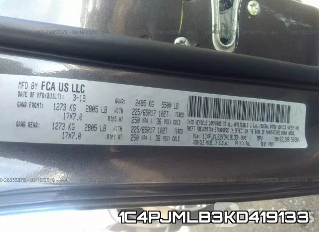 1C4PJMLB3KD419133 фото 10