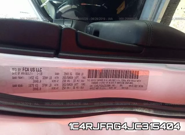1C4RJFAG4JC315404 фото 10