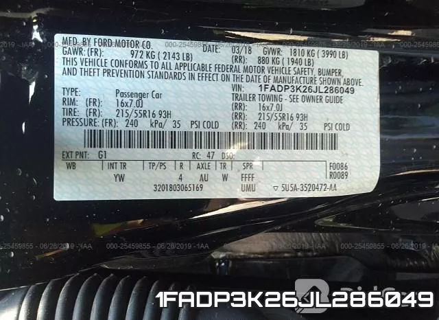 1FADP3K26JL286049 фото 10