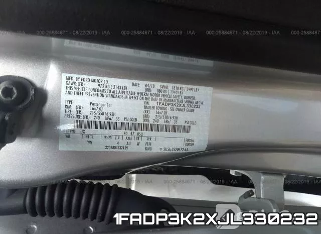 1FADP3K2XJL330232 фото 10