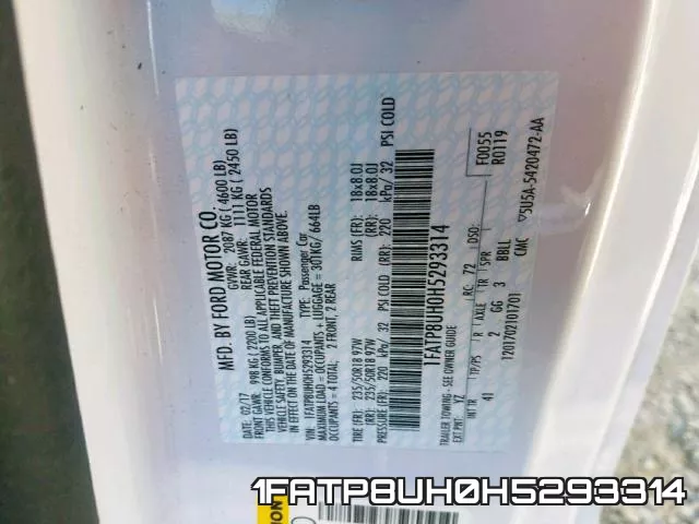 1FATP8UH0H5293314 фото 2