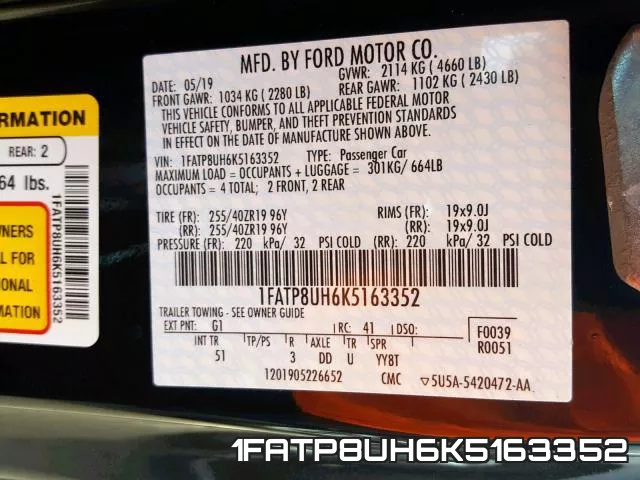 1FATP8UH6K5163352 фото 2