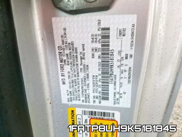 1FATP8UH9K5181845 фото 2