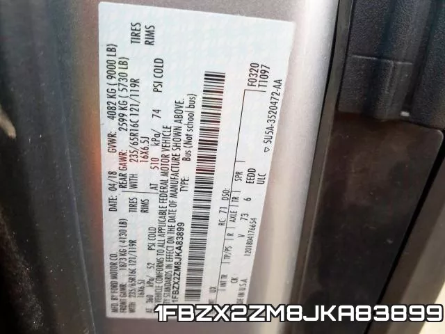 1FBZX2ZM8JKA83899 фото 2
