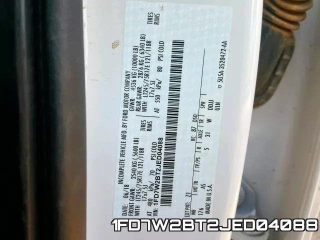 1FD7W2BT2JED04088 фото 2