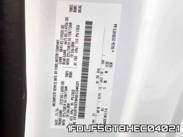 1FDUF5GT8HEC04021 фото 2