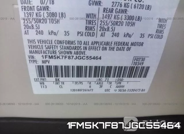 1FM5K7F87JGC55464 фото 10