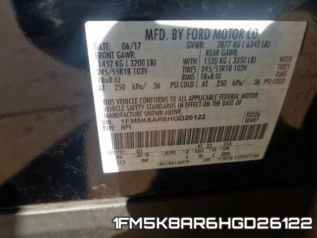 1FM5K8AR6HGD26122 фото 2