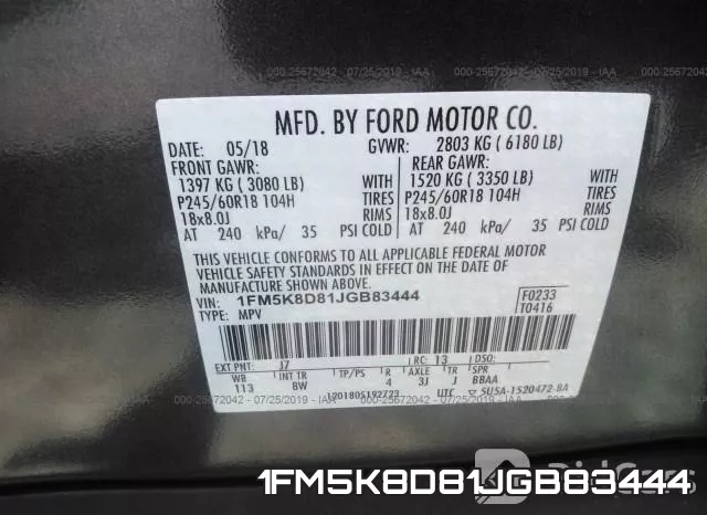 1FM5K8D81JGB83444 фото 10