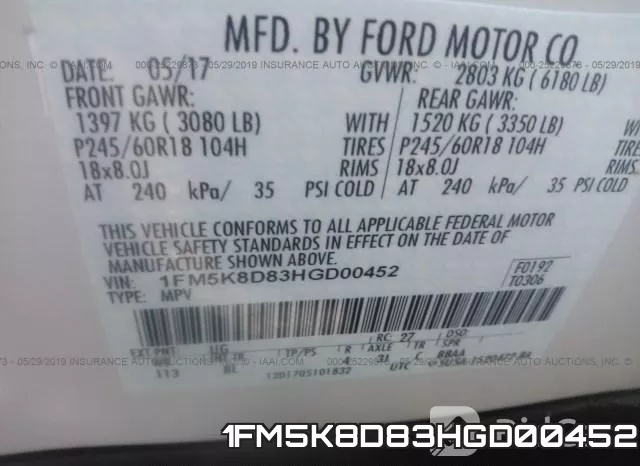 1FM5K8D83HGD00452 фото 10
