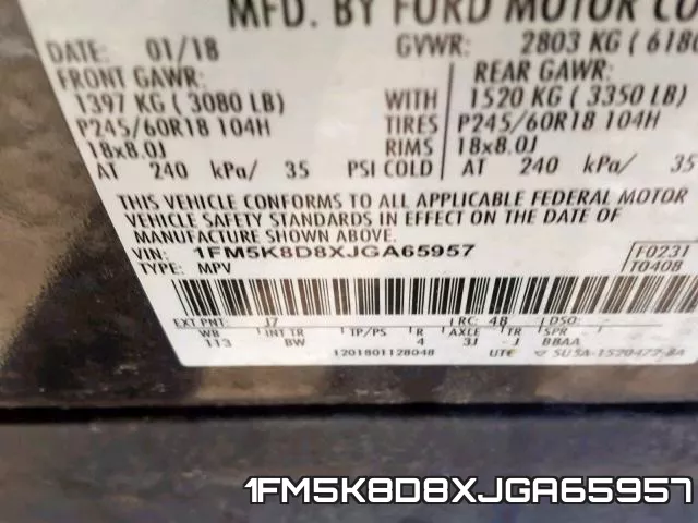 1FM5K8D8XJGA65957 фото 2