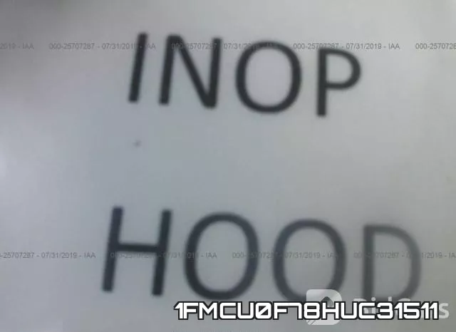 1FMCU0F78HUC31511 фото 2