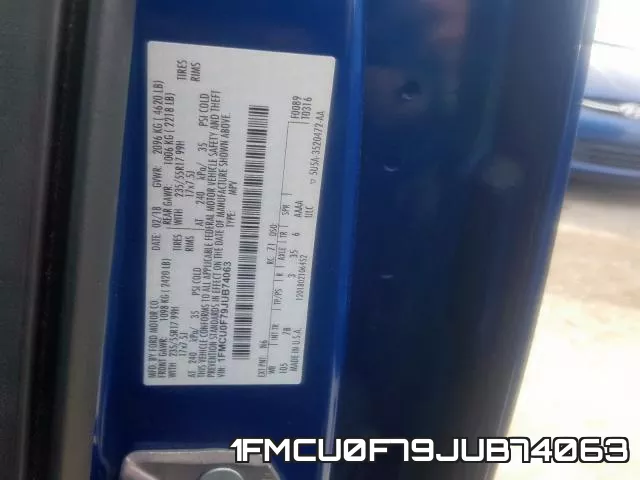 1FMCU0F79JUB74063 фото 2