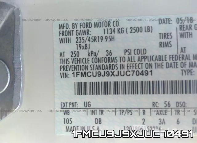 1FMCU9J9XJUC70491 фото 10