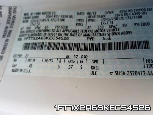 1FT7X2A63KEC54526 фото 2