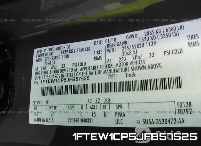 1FTEW1CP5JFB57525 фото 10