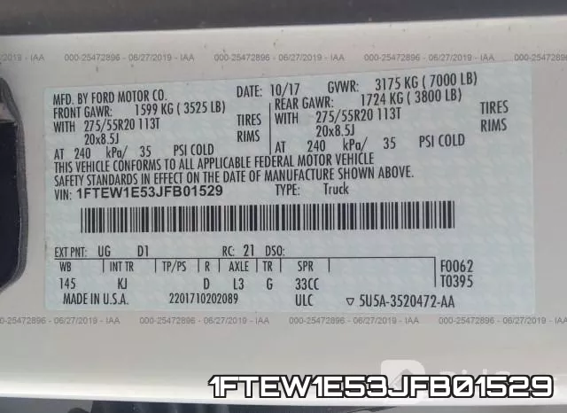 1FTEW1E53JFB01529 фото 10