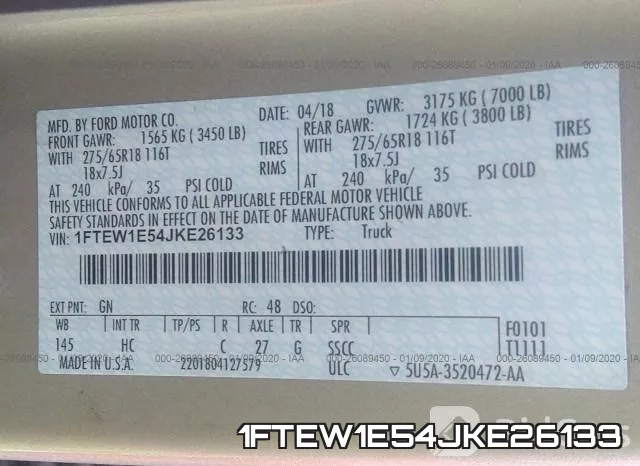 1FTEW1E54JKE26133 фото 10