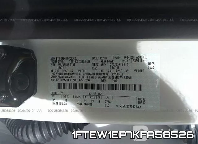 1FTEW1EP7KFA58526 фото 10