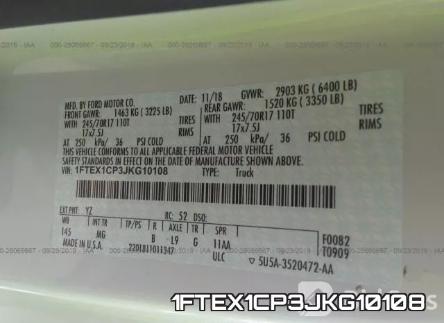 1FTEX1CP3JKG10108 фото 10