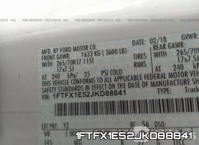 1FTFX1E52JKD88841 фото 10