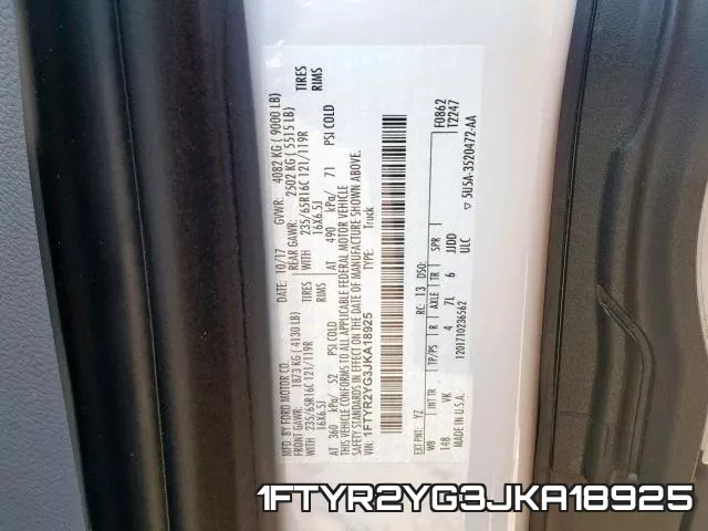 1FTYR2YG3JKA18925 фото 2