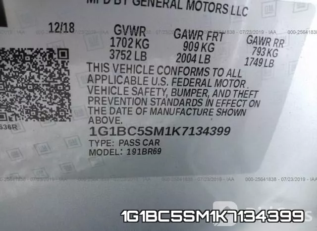 1G1BC5SM1K7134399 фото 10