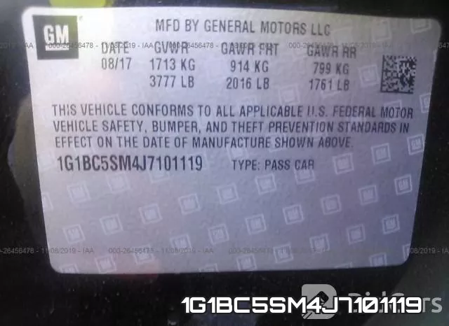1G1BC5SM4J7101119 фото 10