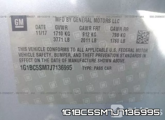 1G1BC5SM7J7136995 фото 10