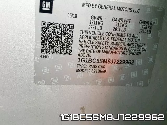 1G1BC5SM8J7229962 фото 2