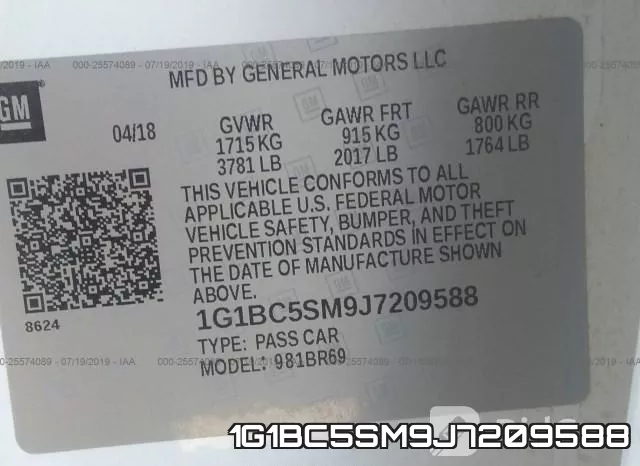 1G1BC5SM9J7209588 фото 10