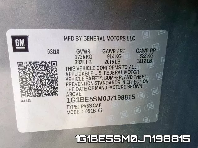 1G1BE5SM0J7198815 фото 2