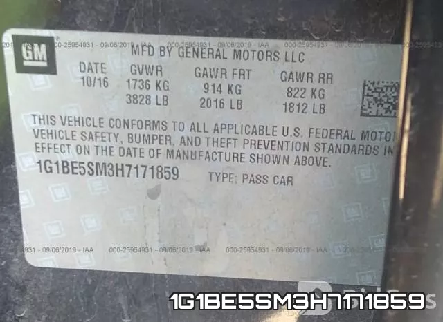1G1BE5SM3H7171859 фото 10