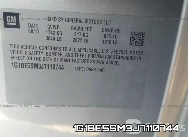 1G1BE5SM3J7110744 фото 10