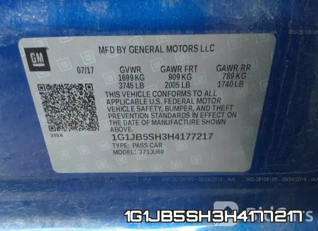 1G1JB5SH3H4177217 фото 10